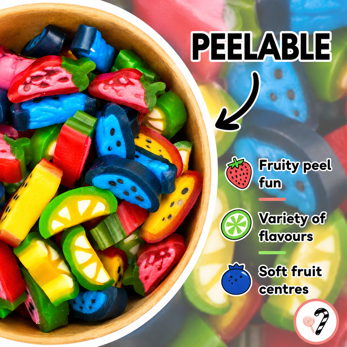 Peelable Sweets Candy Salad Bowl 700g – Giant Bradley's Online Sweet Shop