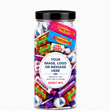 Personalised Medium Sweet Jar – Add a Logo, Picture or Message