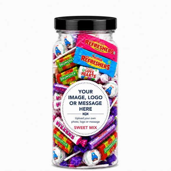 Personalised Medium Sweet Jar – Add a Logo, Picture or Message