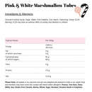 Pink & White Marshmallow Tubes 1kg