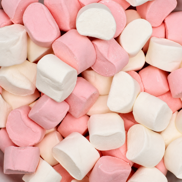 Pink & White Marshmallow Tubes 1kg
