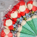 Prefilled Red and White Football-Inspired Sweet Cone