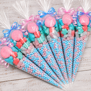 Prefilled Sweet Shop Made Gender Reveal Sweet Cone