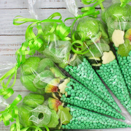 Prefilled Sweet Shop Made Green Sweet Cone