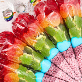 Prefilled Sweet Shop Made Rainbow Sweet Cone
