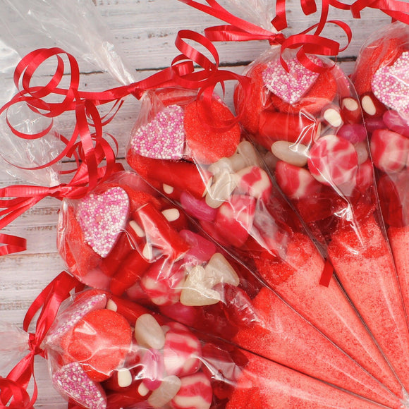 Prefilled Sweet Shop Made Red Sweet Cone