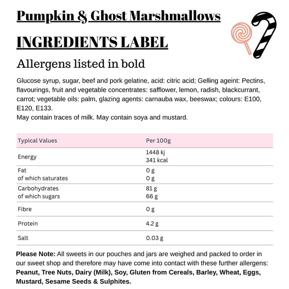Pumpkin & Ghost Marshmallows
