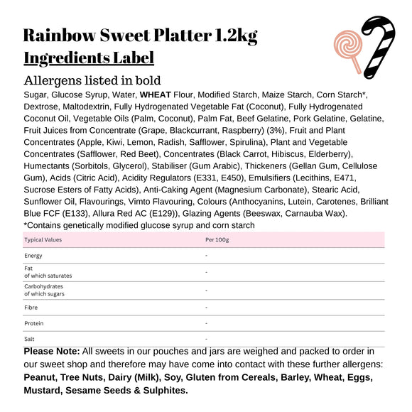 Rainbow Sweet Platter 1.2kg