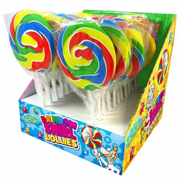 Rainbow Swirl Lollipops 55g