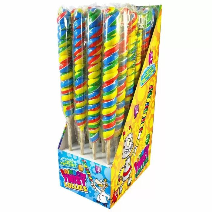 Rainbow Twist Lollipops 55g