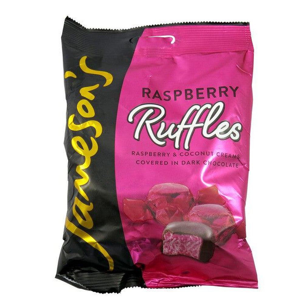 Raspberry & Coconut Ruffles Bag 135g – Giant Bradley's Online Sweet Shop