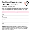 Red Foam Strawberries