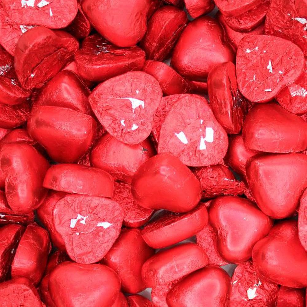 Red Chocolette Red Foiled Milk Chocolate Hearts – Giant Bradley's Online Sweet Shop