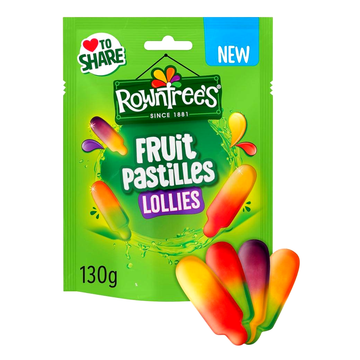 Rowntree's Lollies Fruit Pastilles Sweets Sharing Bag 130g