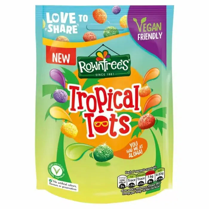 Rowntree's Tropical Tots Vegan Friendly Sweets Sharing Bag 149g