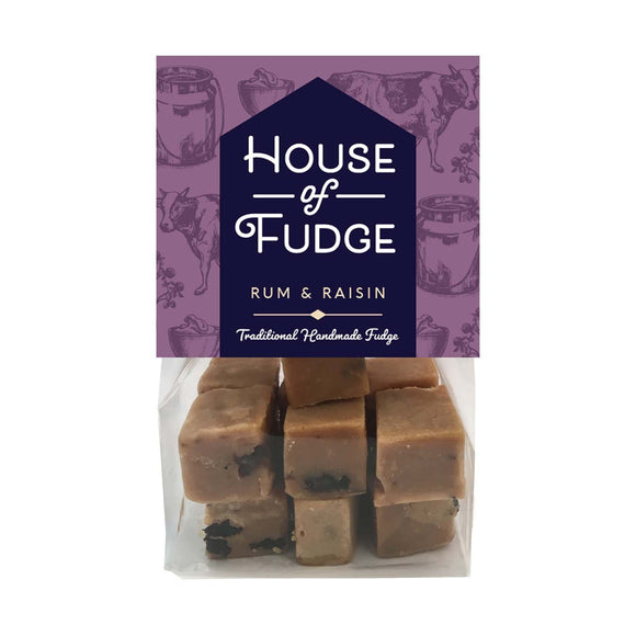 Rum & Raisin Gourmet Fudge Bag by House of Fudge 150g