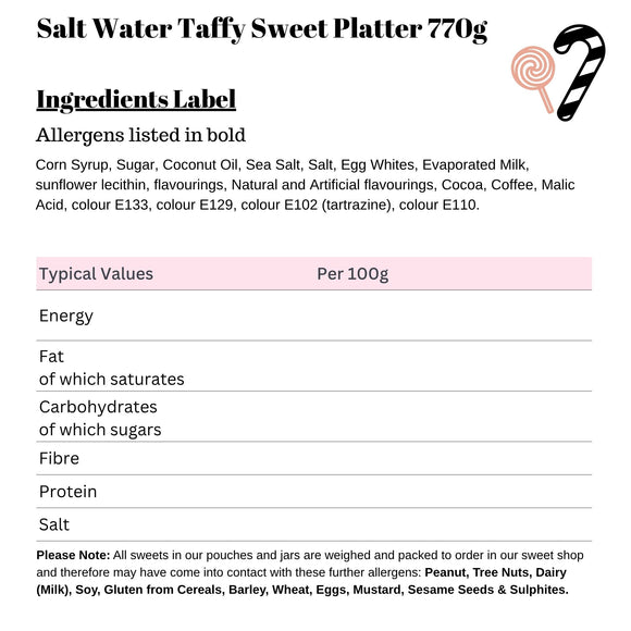 Salt Water Taffy Sweet Platter 770g