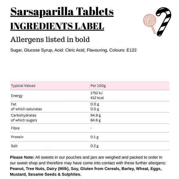 Sarsaparilla Tablets