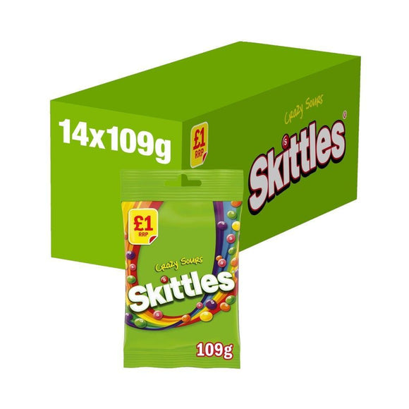 Skittles Crazy Sours Bag 109g PMP