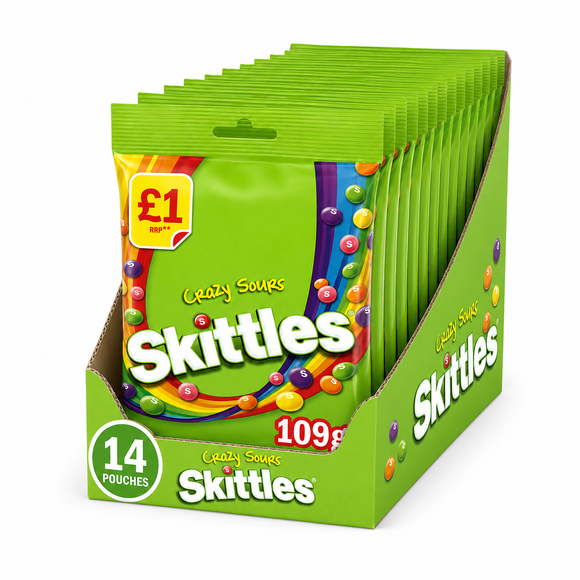 Skittles Crazy Sours Bag 109g PMP