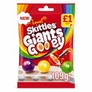 Skittles Giants Gooey Vegan Chewy Sweets Fruit Flavoured Treat Bag 109g PMP