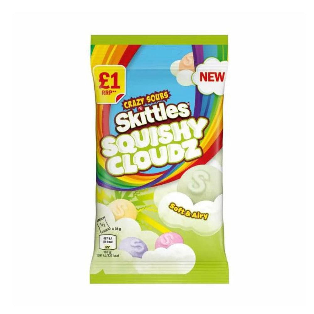 Crazy Python Sweets Skittles Squishy Cloudz Crazy Sour Sweets Treat Bag 70g | Giant Bradley ...