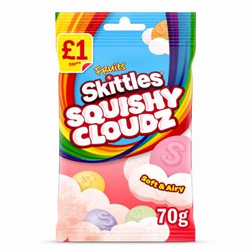 Skittles Squishy Cloudz Fruit Sweets Treat Bag 70g PMP