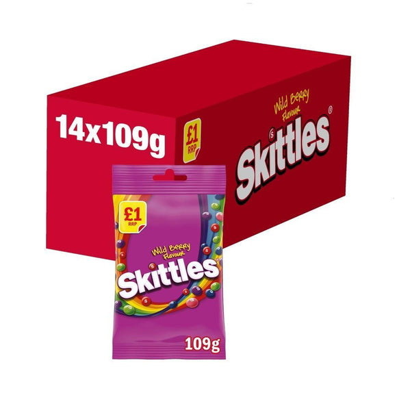 Skittles Wild Berry Fruit Flavoured Treat Bag 109g