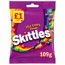 Skittles Wild Berry Fruit Flavoured Treat Bag 109g PMP