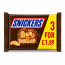 Snickers Chocolate Bars 3 Multipack 125.1g PMP