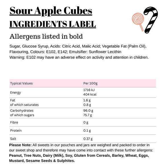 Sour Apple Cubes