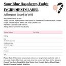 Sour Blue Raspberry Fudge