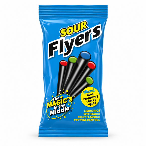 Sour Liquorice Flyers 75g