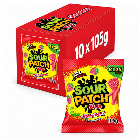 Sour Patch Kids Strawberry Flavour Sweets 105g PMP