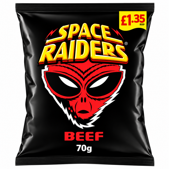 Space Raiders Beef Crisps 70g PMP