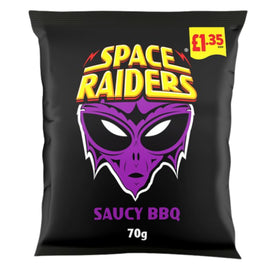 Space Raiders Saucy BBQ Crisps 70g