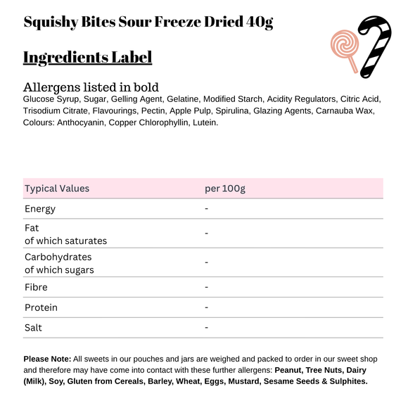 Squishy Bites Sour Freeze Dried 40g