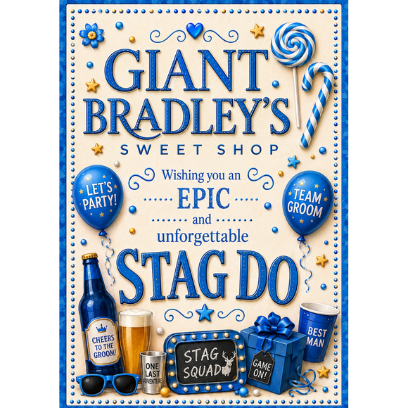 Stag Night Blue Sweet Party Pouch 150g