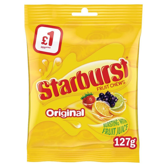 Starburst Vegan Chewy Sweets Fruit Flavoured Pouch 127g PMP