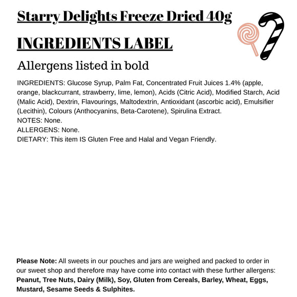 Starry Delights Freeze Dried 40g