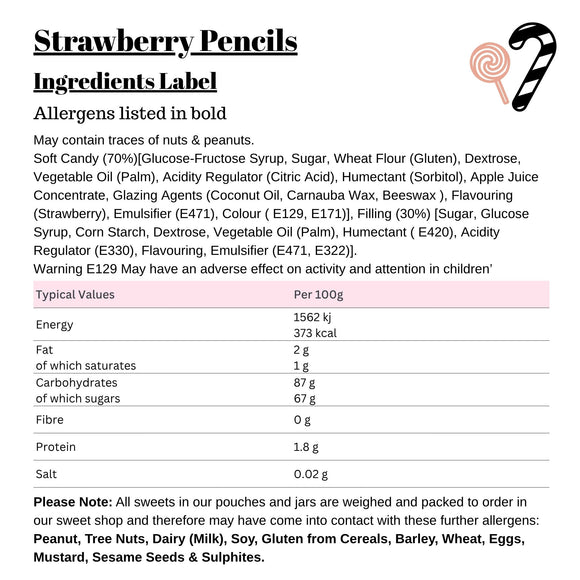 Strawberry Pencils