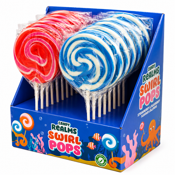 Strawberry and Bubblegum Round Lollipop 80g
