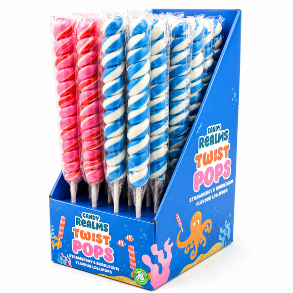 Strawberry and Bubblegum Twist Pop 80g