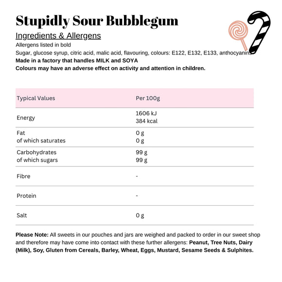 Stupidly Sour Bubblegum