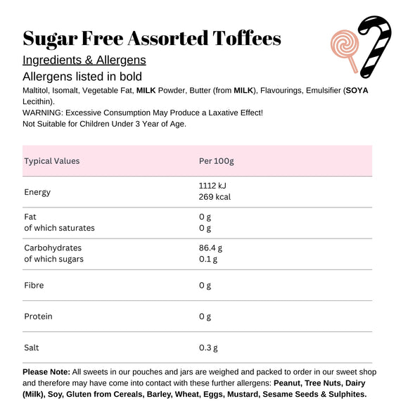 Sugar Free Assorted Toffees