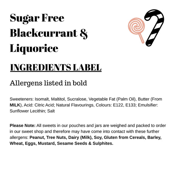Sugar Free Blackcurrant & Liquorice