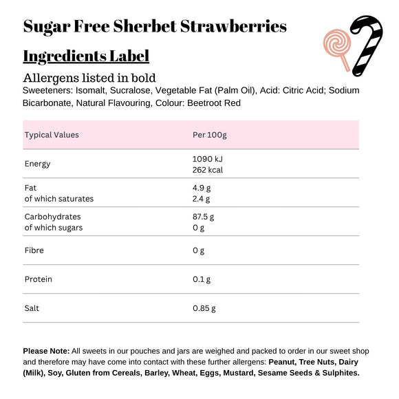 Sugar Free Sherbet Strawberries