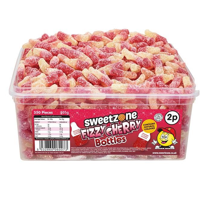Sweetzone Fizzy Cherry Bottles Tub 805g
