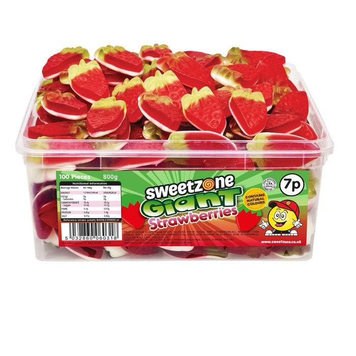 Sweetzone Giant Strawberries Tub 805g