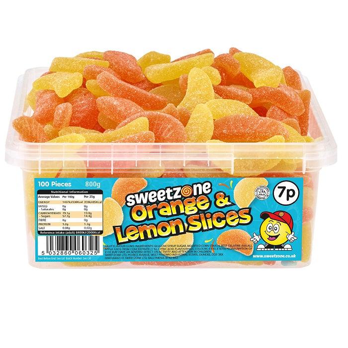 Sweetzone Orange & Lemon Slices Tub 800g